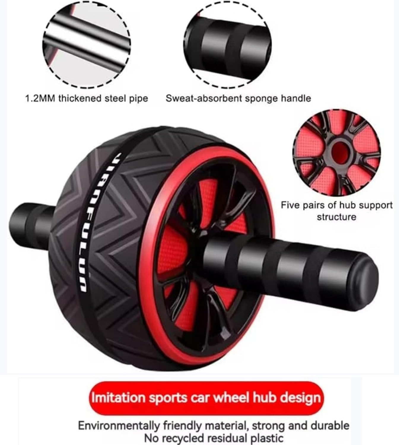 Big Ab Roller Wheel – Wide Stability, Non-Slip Handles, Full Core Training